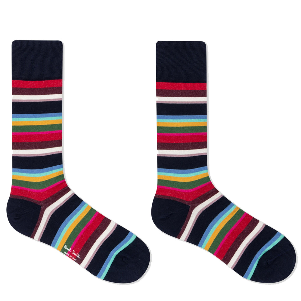 Paul Smith Sock Franklin Stripe Navy - Parasol Store