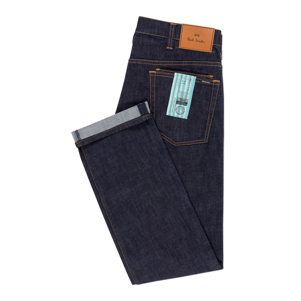 Paul Smith Standard-Fit Crosshatch Stretch Jeans Indigo-Rinse - Parasol Store