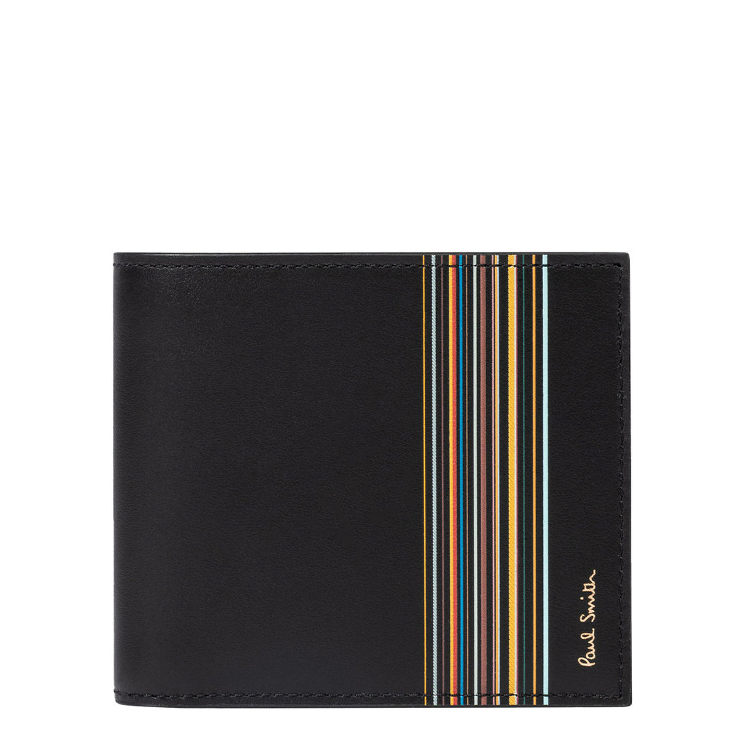 Paul Smith Signature Stripe Block Billfold Wallet Black