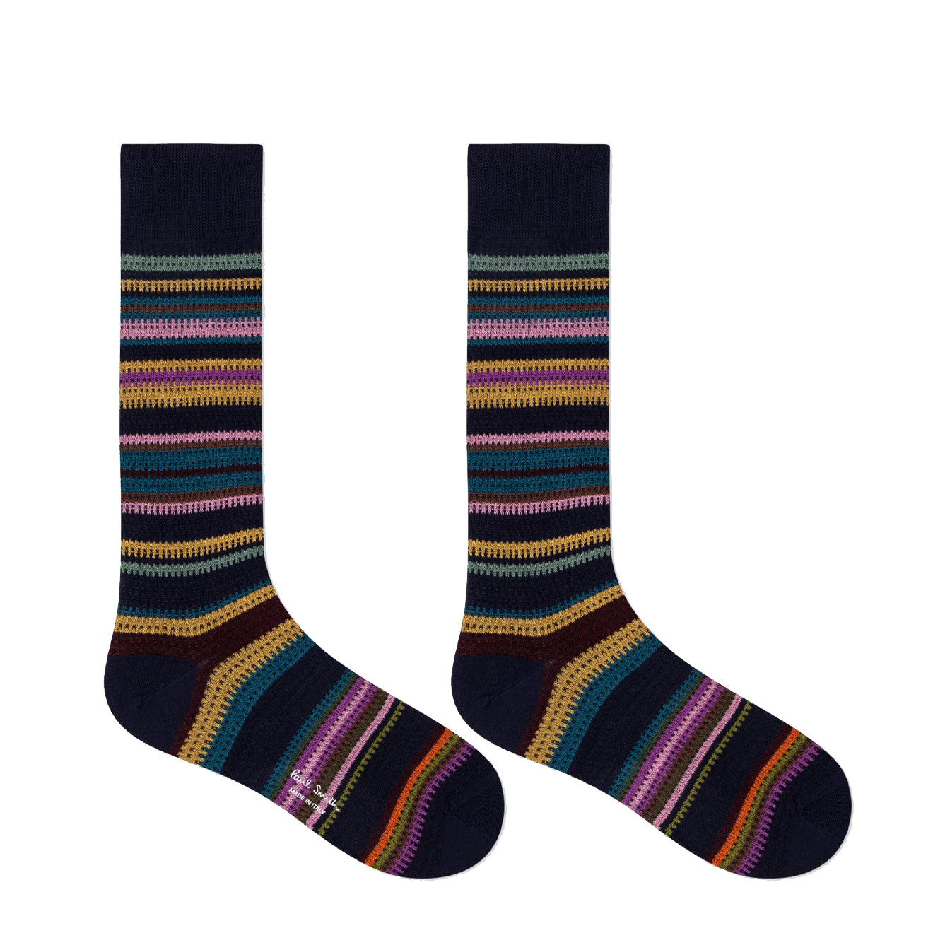 Paul Smith Stripe Socks Three Pack Navy Mix - Parasol Store