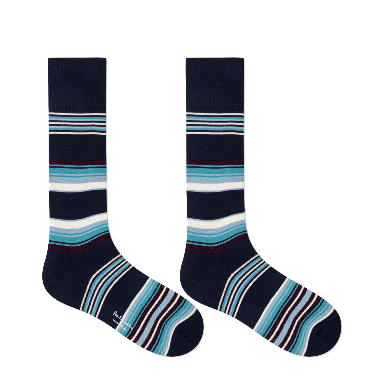Paul Smith Stripe Socks Three Pack Navy Mix - Parasol Store