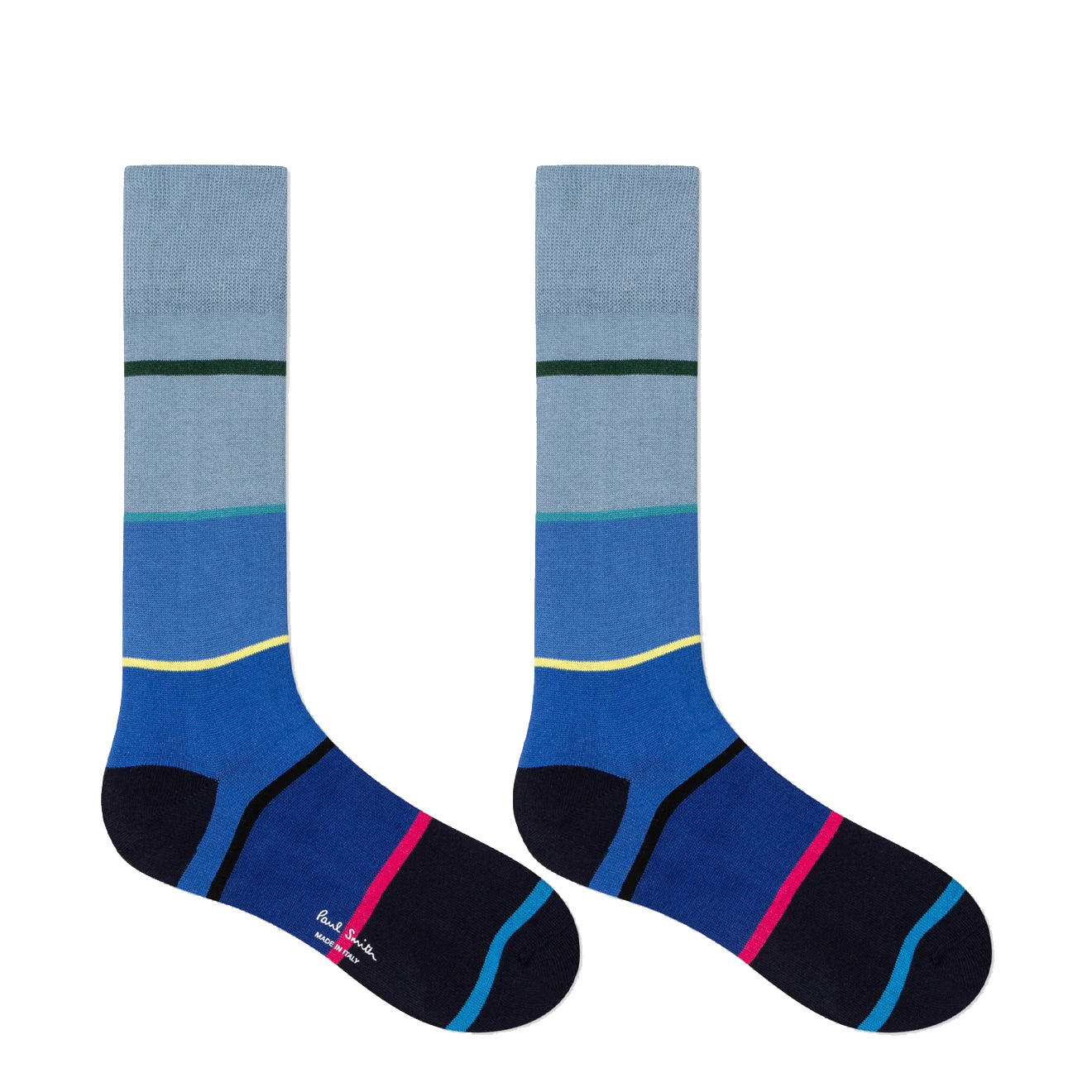 Paul Smith Stripe Socks Three Pack Navy Mix - Parasol Store