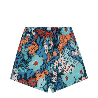 Paul Smith Swim Short Tropical Floral Turquoise - Parasol Store