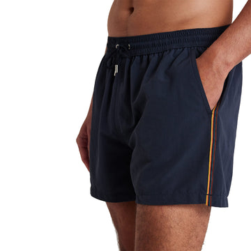 Paul Smith Swim Shorts Plain With Stripe Navy - Parasol Store