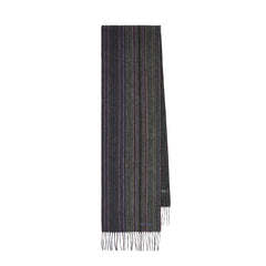 Paul Smith Tonal Stripe Lambswool Scarf Grey - Parasol Store