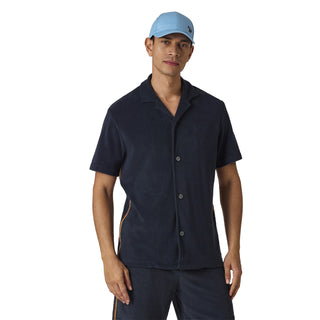 Paul Smith Towelling Lounge Shirt Navy Blue - Parasol Store