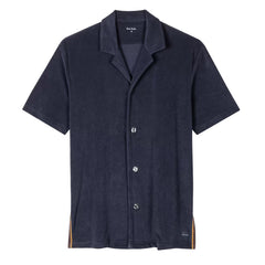 Paul Smith Towelling Lounge Shirt Navy Blue - Parasol Store