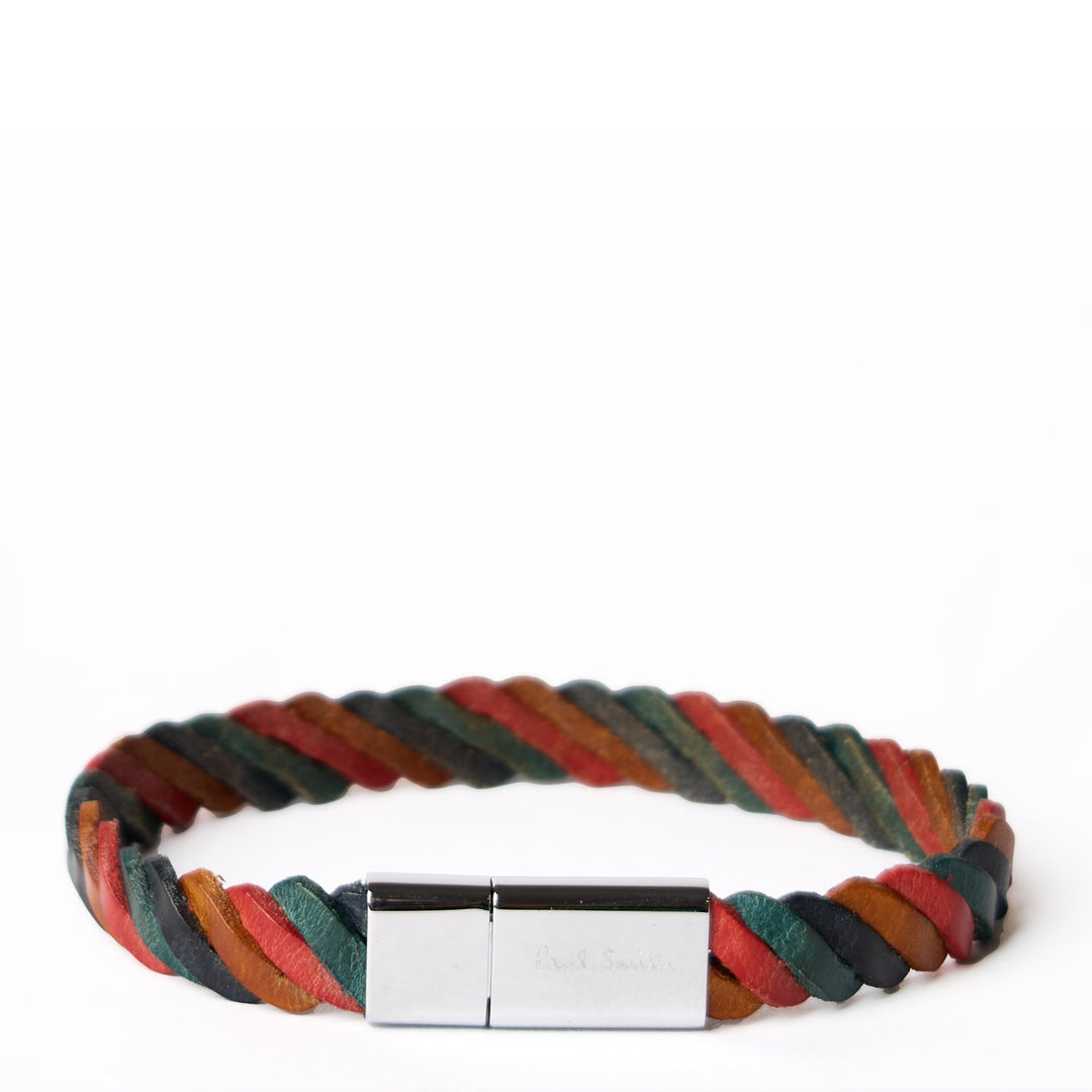 Paul Smith Woven Leather Bracelet Artist Stripe - Parasol Store