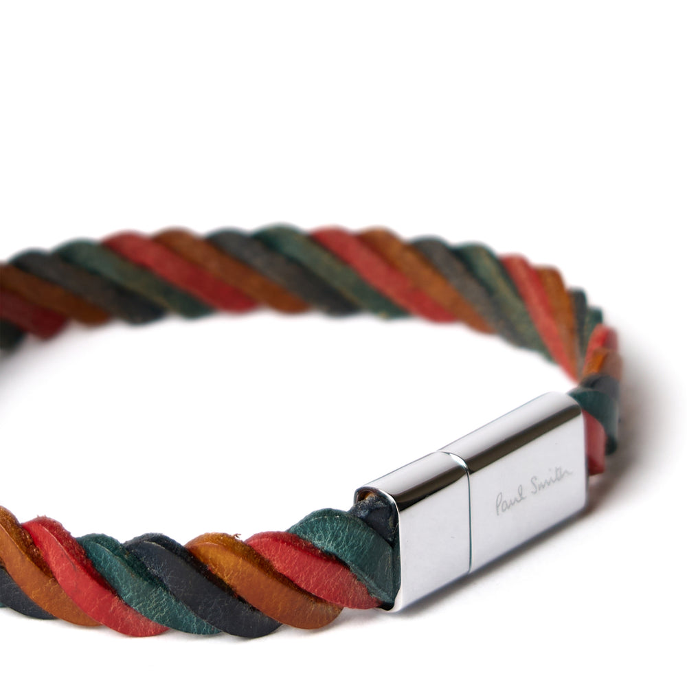 Paul Smith Woven Leather Bracelet Artist Stripe - Parasol Store