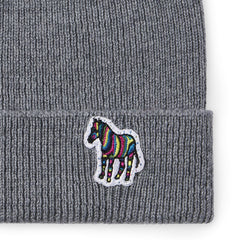 Paul Smith Zebra Beanie Hat Grey - Parasol Store