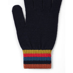 Paul Smith Merino Wool Artist Stripe Gloves Navy Blue - Parasol Store