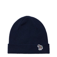 Paul Smith Zebra Beanie Hat Navy - Parasol Store