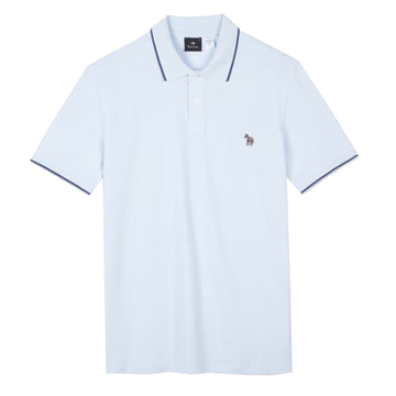 Paul Smith Zebra Logo Polo Shirt Powder Blue - Parasol Store