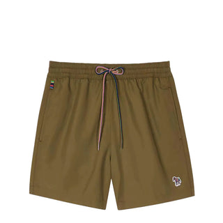 Paul Smith Zebra Logo Swim Shorts Military Green - Parasol Store