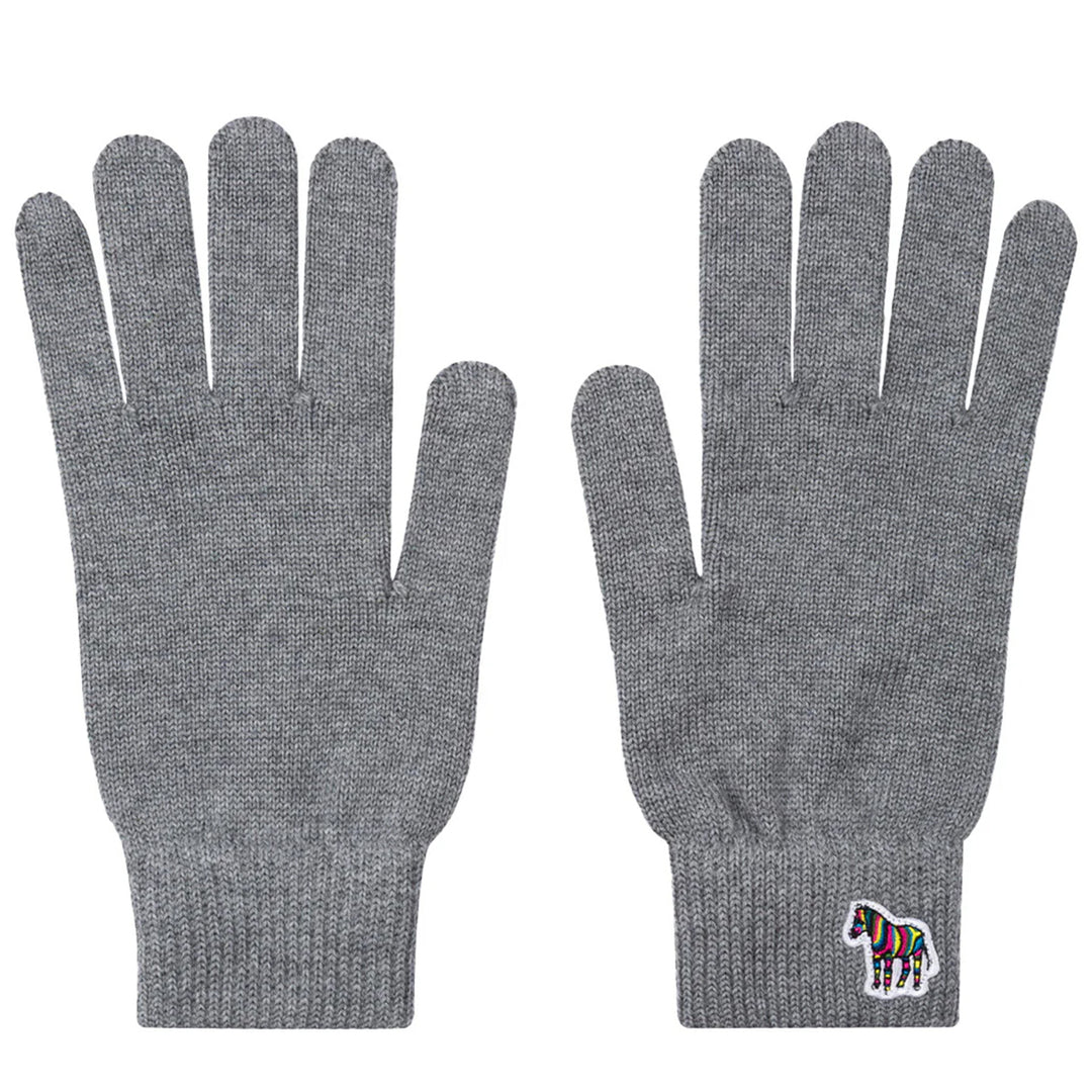 Paul Smith Zebra Logo Wool Gloves Grey - Parasol Store