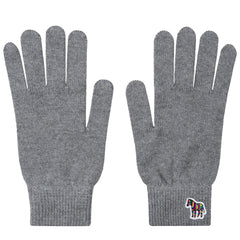 Paul Smith Zebra Logo Wool Gloves Grey - Parasol Store