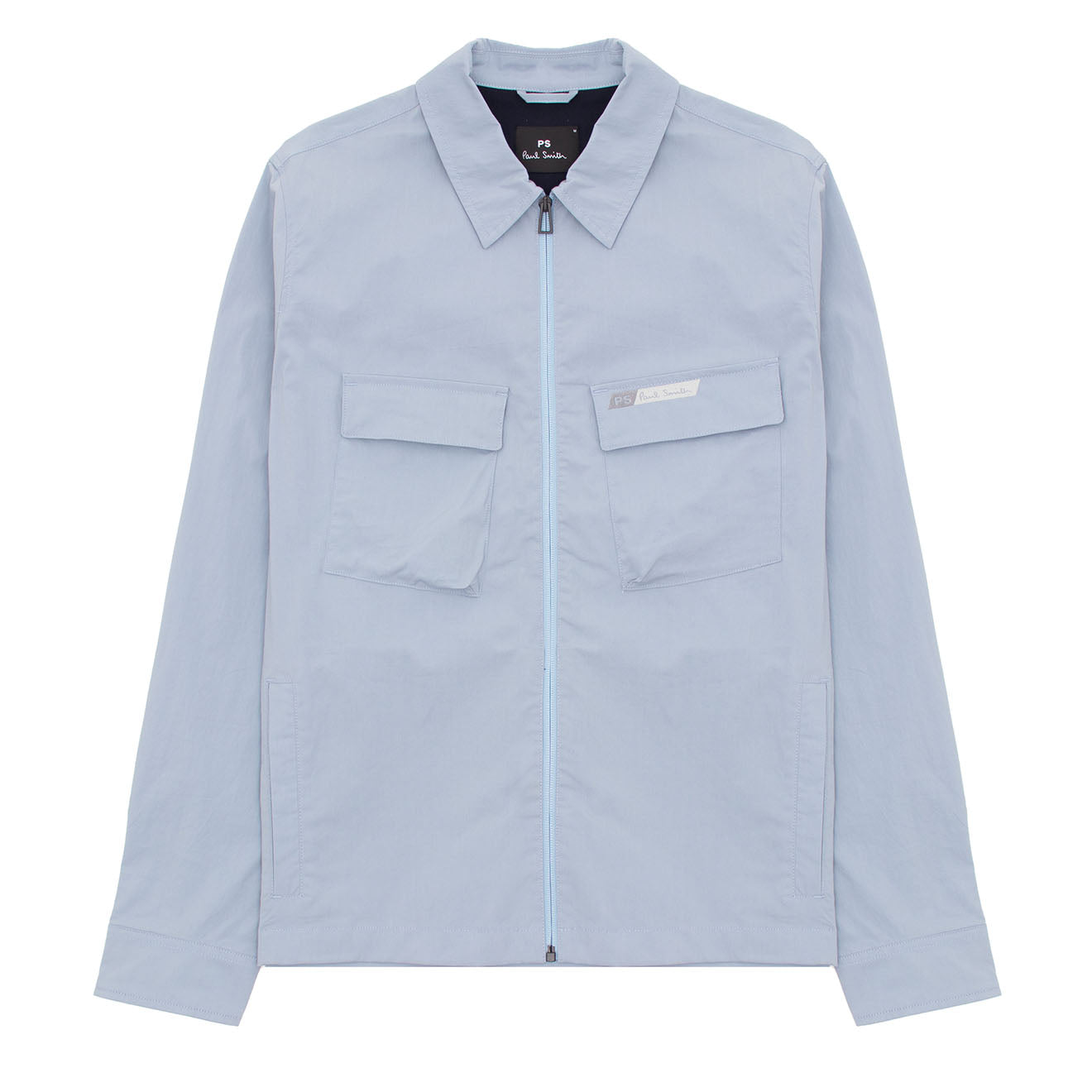 Paul Smith Zip Overshirt Light Blue - Parasol Store