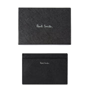 Paul Smith 'Mini Blur' Print Leather Card Holder Black - Parasol Store