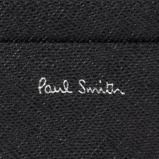 Paul Smith 'Mini Blur' Print Leather Card Holder Black - Parasol Store