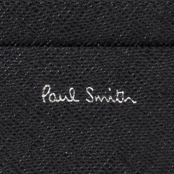 Paul Smith 'Mini Blur' Print Leather Card Holder Black - Parasol Store