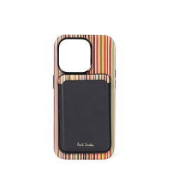 Paul Smith iPhone MagSafe Black Leather Credit Card Case Black - Parasol Store