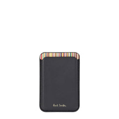 Paul Smith iPhone MagSafe Black Leather Credit Card Case Black - Parasol Store