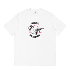 Pawa Speed Sports Friends T-Shirt White - Parasol Store