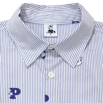 Pawa Speed Sports Monogram Stripe Shirt White/Blue
