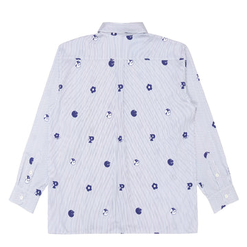Pawa Speed Sports Monogram Stripe Shirt White/Blue