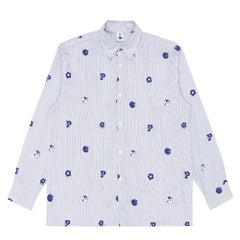 Pawa Speed Sports Monogram Stripe Shirt White/Blue