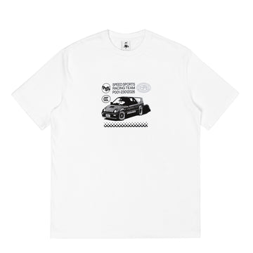 Pawa Speed Sports P-Key T-Shirt White - Parasol Store