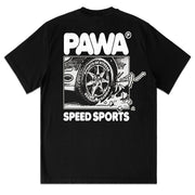 Pawa Sports Burnout T-Shirt Black - Parasol Store