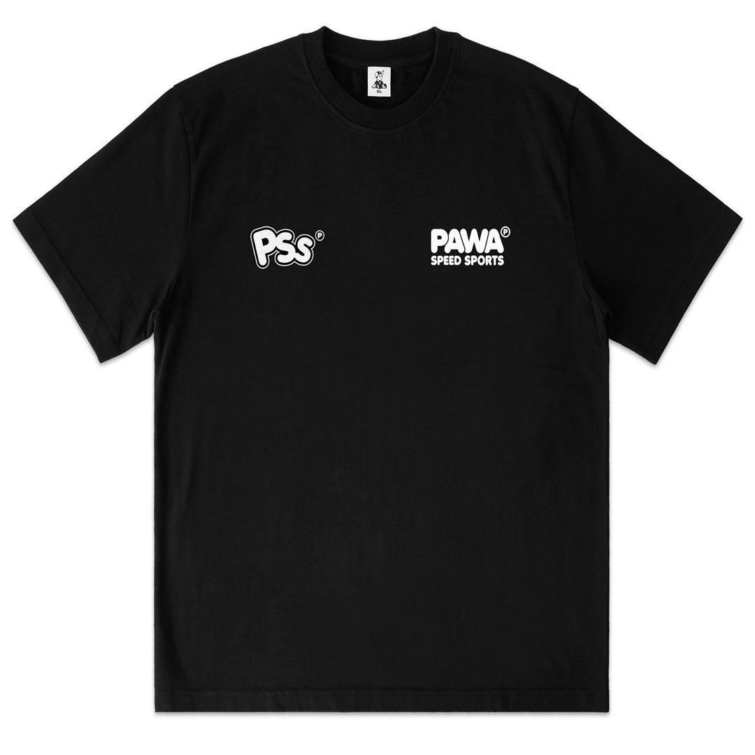 Pawa Sports Burnout T-Shirt Black - Parasol Store