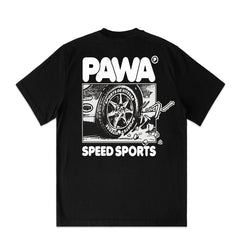 Pawa Sports Burnout T-Shirt Black