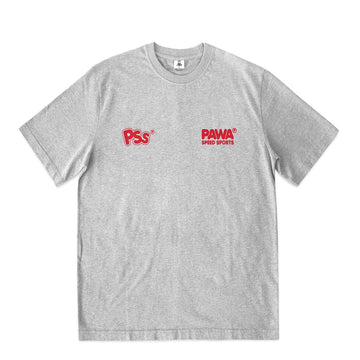 Pawa Sports Burnout T-Shirt Grey Marl
