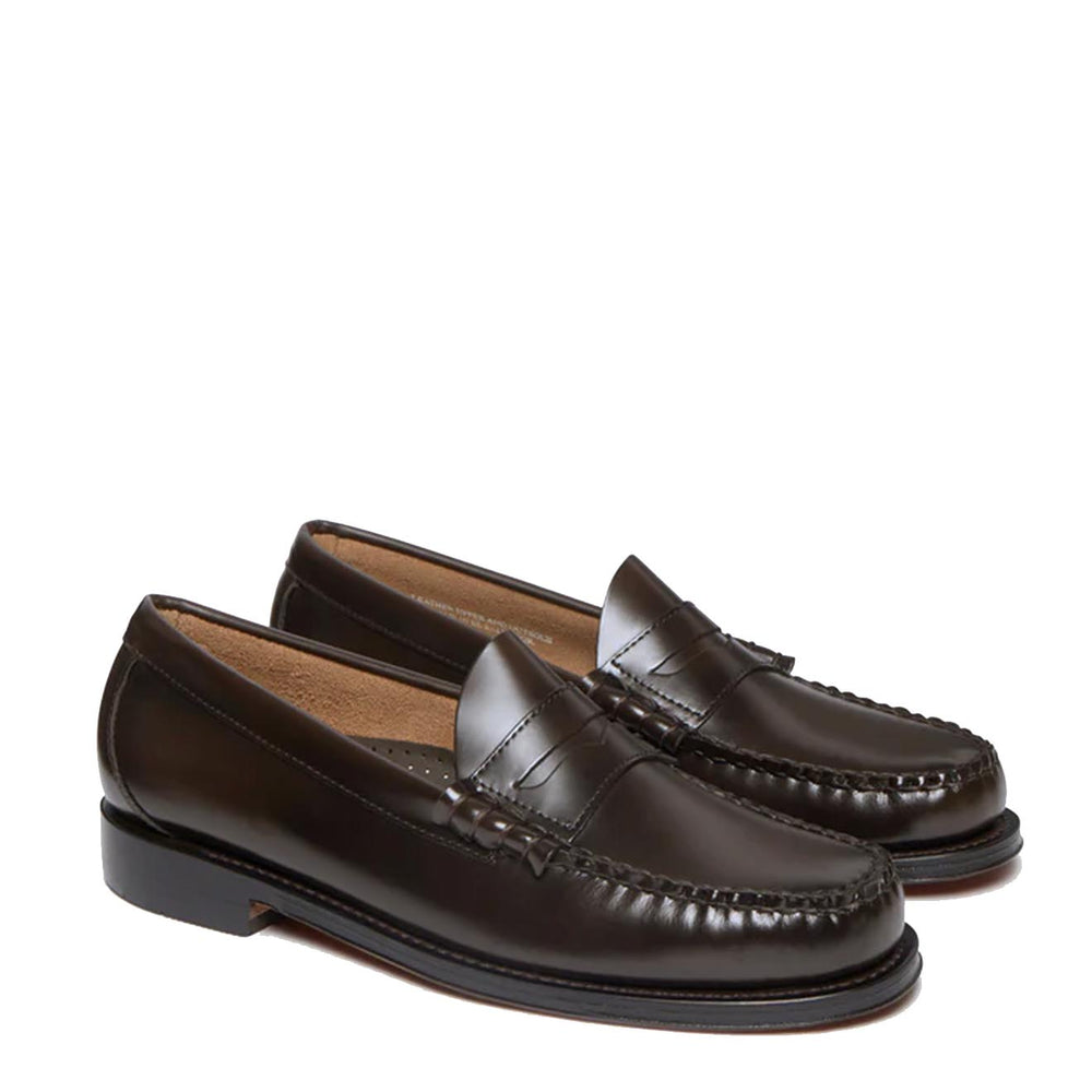 G.H.Bass Weejuns Larson Penny Loafers Chocolate Leather - Parasol Store
