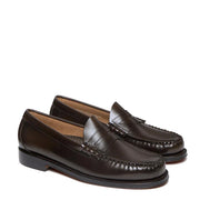 G.H.Bass Weejuns Larson Penny Loafers Chocolate Leather - Parasol Store