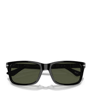 Persol 0PO3048S 900058  58 Sunglasses Black / Green Polarized - Parasol Store