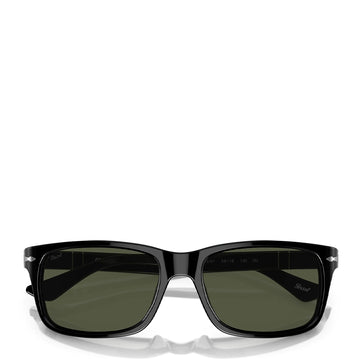 Persol 0PO3048S 900058  58 Sunglasses Black / Green Polarized - Parasol Store