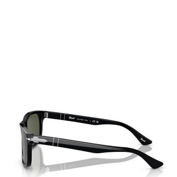 Persol 0PO3048S 900058  58 Sunglasses Black / Green Polarized - Parasol Store