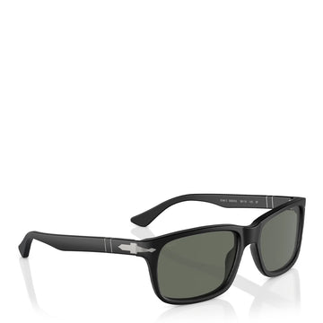 Persol 0PO3048S 900058  58 Sunglasses Black / Green Polarized