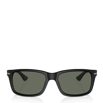 Persol 0PO3048S 900058  58 Sunglasses Black / Green Polarized