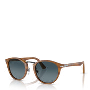 Persol 0PO3108S 960/S3 49 Sunglasses Striped Brown / Blue - Parasol Store