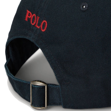Polo Ralph Lauren Cotton Chino Baseball Cap Polo Black/ Rl 2000 Red