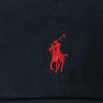 Polo Ralph Lauren Cotton Chino Baseball Cap Polo Black/ Rl 2000 Red
