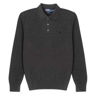 Polo Ralph Lauren Custom Slim Fit Mesh L/S Polo Windsor Heather - Parasol Store