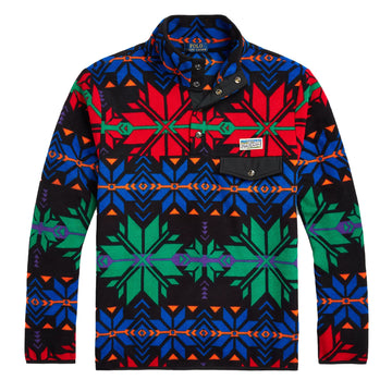 Polo Ralph Lauren Snowflake Brushed Fleece Pullover Black - Parasol Store