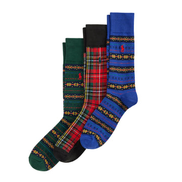Polo Ralph Lauren 3 Pack Patterned Trouser Sock Black Multi
