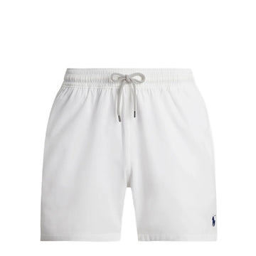 Polo Ralph Lauren 5.75-Inch Traveller Classic Swim Trunk White - Parasol Store