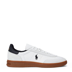 Polo Ralph Lauren Bedford Leather-Suede Trainer White / Black - Parasol Store